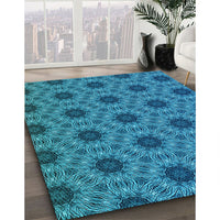 Patterned Blue Rug, pat2559lblu