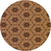 Square Patterned Red Brown Rug, pat2559org