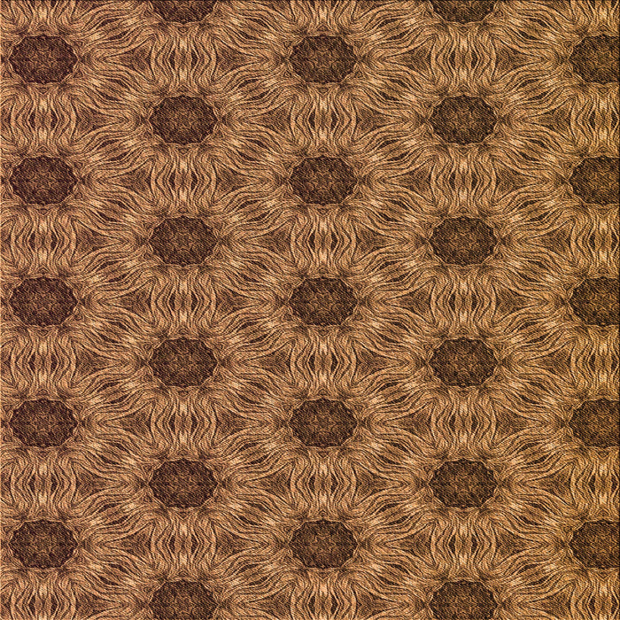 Round Patterned Red Brown Rug, pat2559org