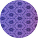 Square Patterned Amethyst Purple Rug, pat2559pur