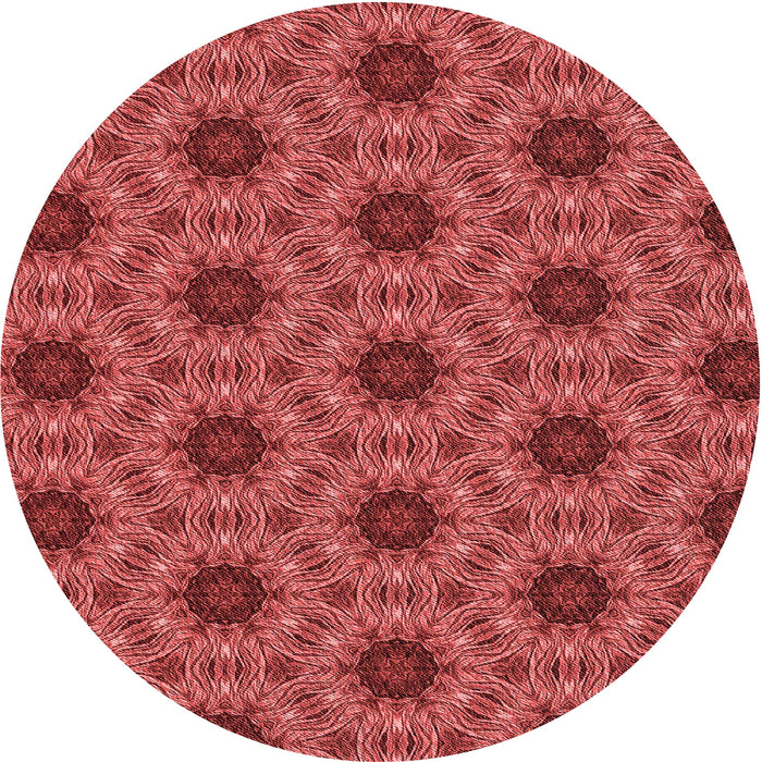 Square Patterned Red Rug, pat2559rd