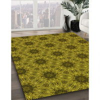 Patterned Orange Gold Rug, pat2559yw