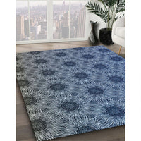 Patterned Blue Novelty Rug, pat2559