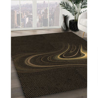 Patterned Black Rug, pat256brn