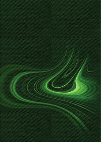 Machine Washable Transitional Deep Emerald Green Rug, wshpat256grn