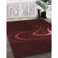 Patterned Chocolate Brown Rug, pat256rd