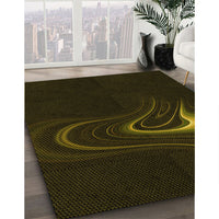 Patterned Black Rug, pat256yw