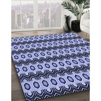 Patterned Blue Rug, pat2560blu