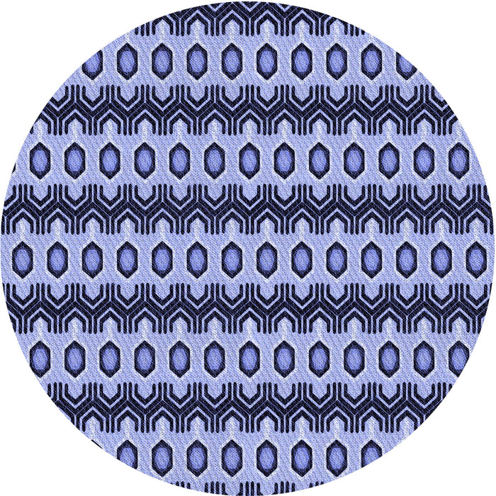 Square Patterned Blue Rug, pat2560blu