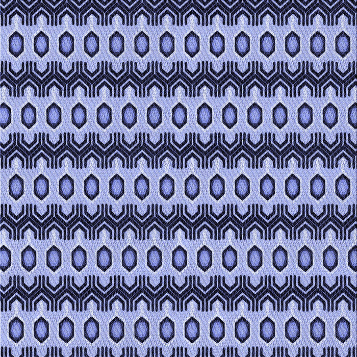 Round Patterned Blue Rug, pat2560blu