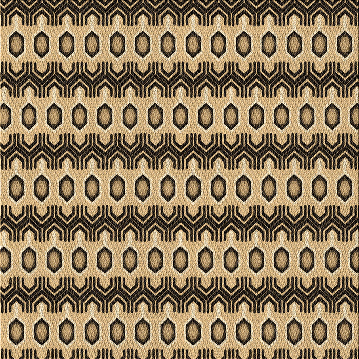 Round Patterned Yellow Orange Rug, pat2560brn