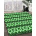 Machine Washable Transitional Deep Emerald Green Rug in a Family Room, wshpat2560grn