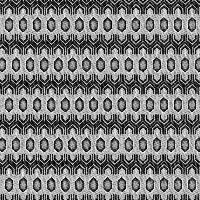 Round Patterned Dark Gray Black Rug, pat2560gry