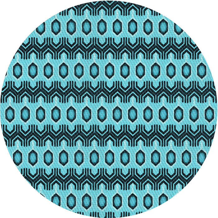 Square Machine Washable Transitional Bright Turquoise Blue Rug in a Living Room, wshpat2560lblu