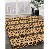 Patterned Red Brown Rug, pat2560org