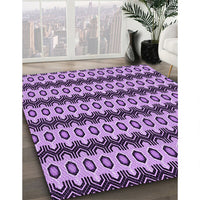 Patterned Violet Purple Rug, pat2560pur