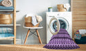 Machine Washable Transitional Violet Purple Rug in a Washing Machine, wshpat2560pur