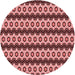 Square Patterned Light Coral Pink Rug, pat2560rd