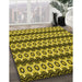 Machine Washable Transitional Yellow Rug in a Family Room, wshpat2560yw