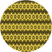 Square Patterned Yellow Rug, pat2560yw