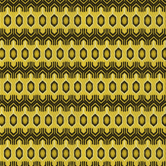 Round Patterned Yellow Rug, pat2560yw