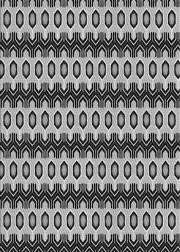 Patterned Platinum Silver Gray Novelty Rug, pat2560