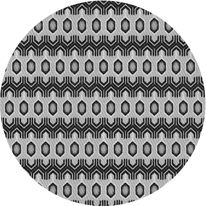 Square Machine Washable Transitional Platinum Silver Gray Rug, wshpat2560