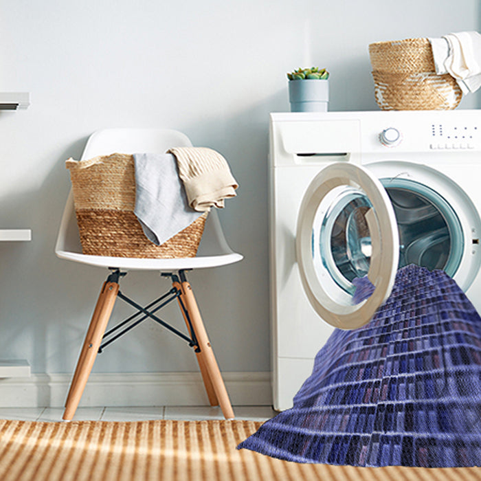 Machine Washable Transitional Sky Blue Rug in a Washing Machine, wshpat2561blu