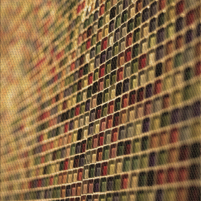 Patterned Caramel Brown Rug, pat2561brn