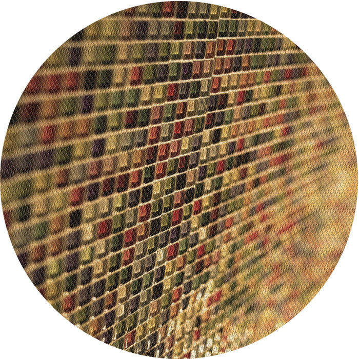 Square Machine Washable Transitional Caramel Brown Rug in a Living Room, wshpat2561brn