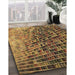 Machine Washable Transitional Caramel Brown Rug in a Family Room, wshpat2561brn