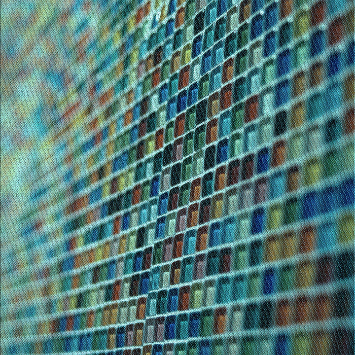 Patterned Dark Blue Grey Blue Rug, pat2561lblu