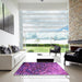 Machine Washable Transitional Dark Magenta Purple Rug in a Kitchen, wshpat2561pur