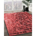 Machine Washable Transitional Red Rug in a Family Room, wshpat2561rd