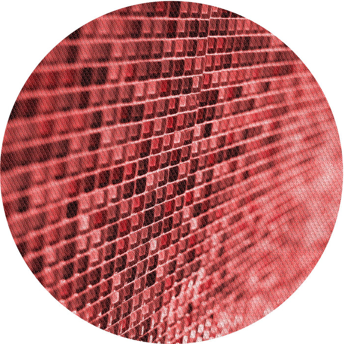 Square Patterned Red Rug, pat2561rd