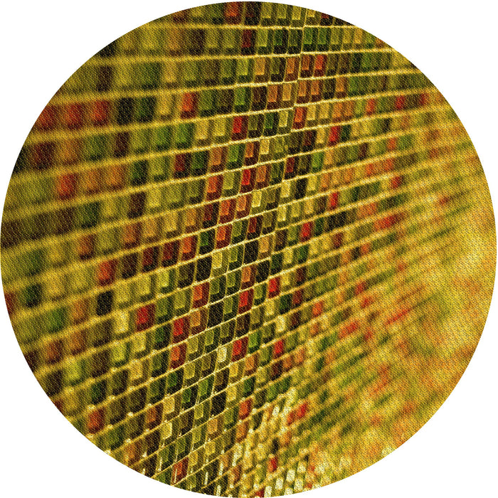 Square Patterned Dark Bronze Brown Rug, pat2561yw