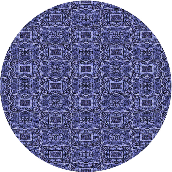Square Machine Washable Transitional Medium Slate Blue Rug in a Living Room, wshpat2562blu