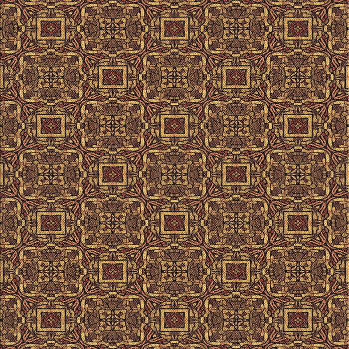 Patterned Red Rug, pat2562brn