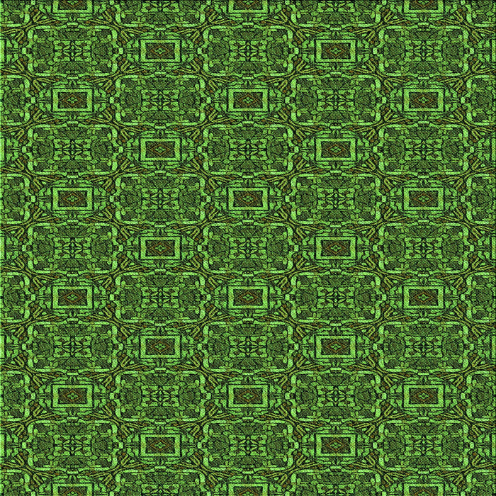 Round Machine Washable Transitional Dark Forest Green Rug, wshpat2562grn