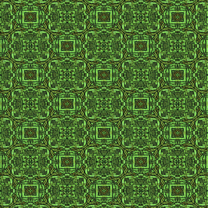 Patterned Dark Forest Green Rug, pat2562grn