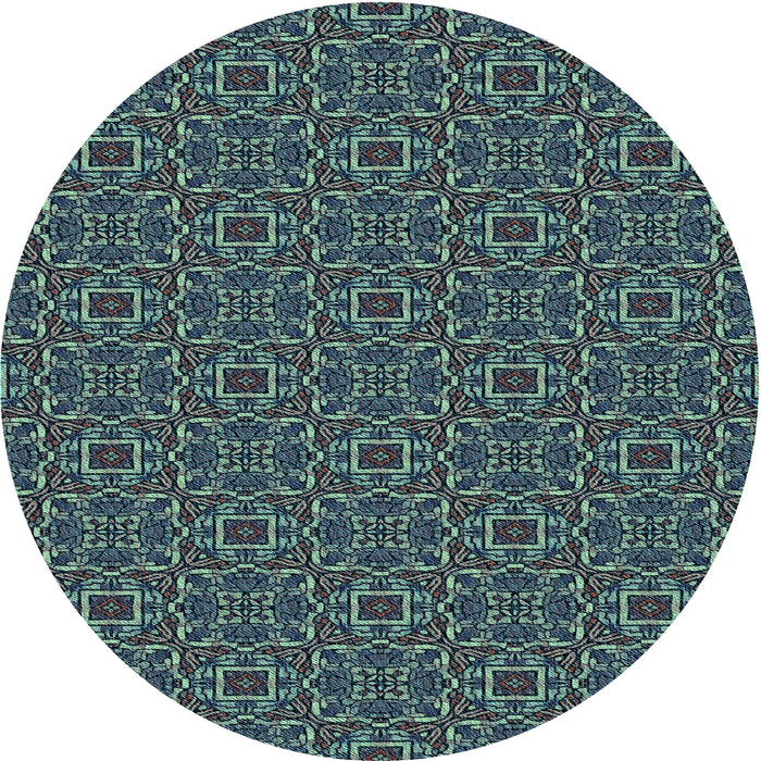 Square Machine Washable Transitional Dark Slate Grey Green Rug in a Living Room, wshpat2562lblu