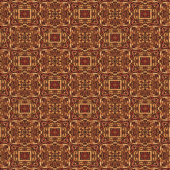 Patterned Neon Orange Rug, pat2562org