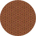 Square Patterned Neon Orange Rug, pat2562org