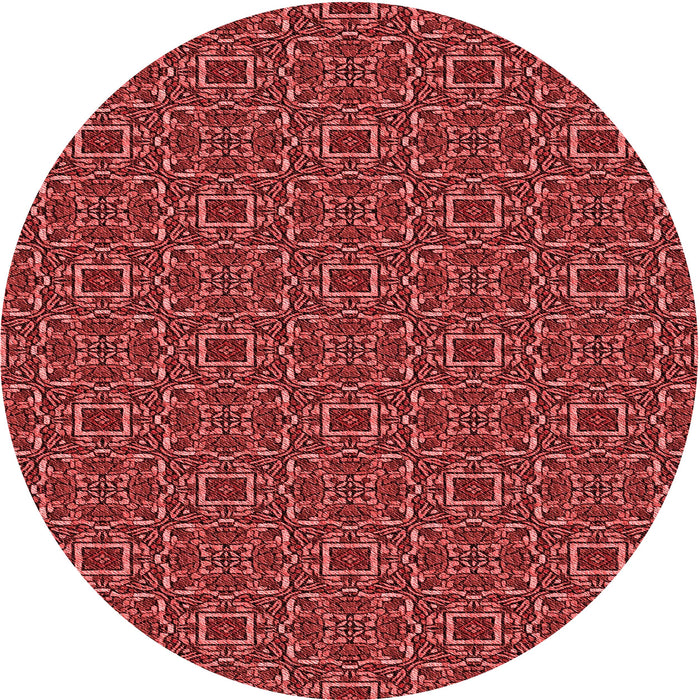 Square Patterned Cranberry Red Rug, pat2562rd