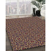 Machine Washable Transitional Orange Salmon Pink Rug in a Family Room, wshpat2562