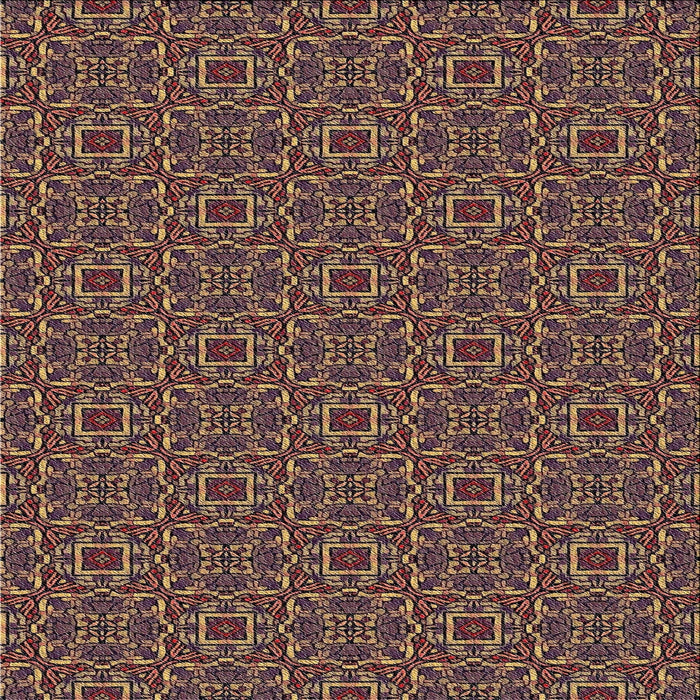 Square Patterned Orange Salmon Pink Novelty Rug, pat2562