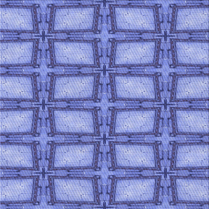 Round Patterned Denim Blue Rug, pat2563blu