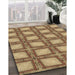 Machine Washable Transitional Saddle Brown Rug in a Family Room, wshpat2563brn