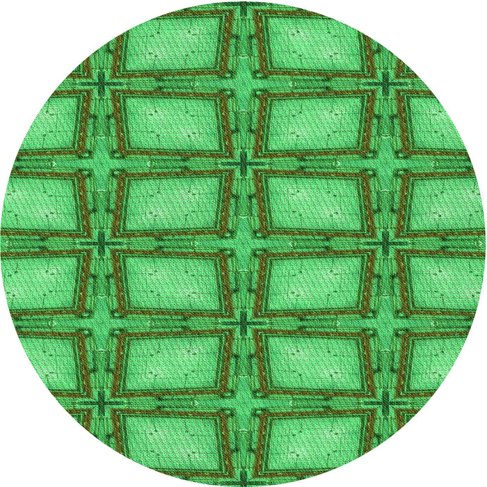 Square Machine Washable Transitional Forest Green Rug in a Living Room, wshpat2563grn