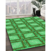 Patterned Forest Green Rug, pat2563grn